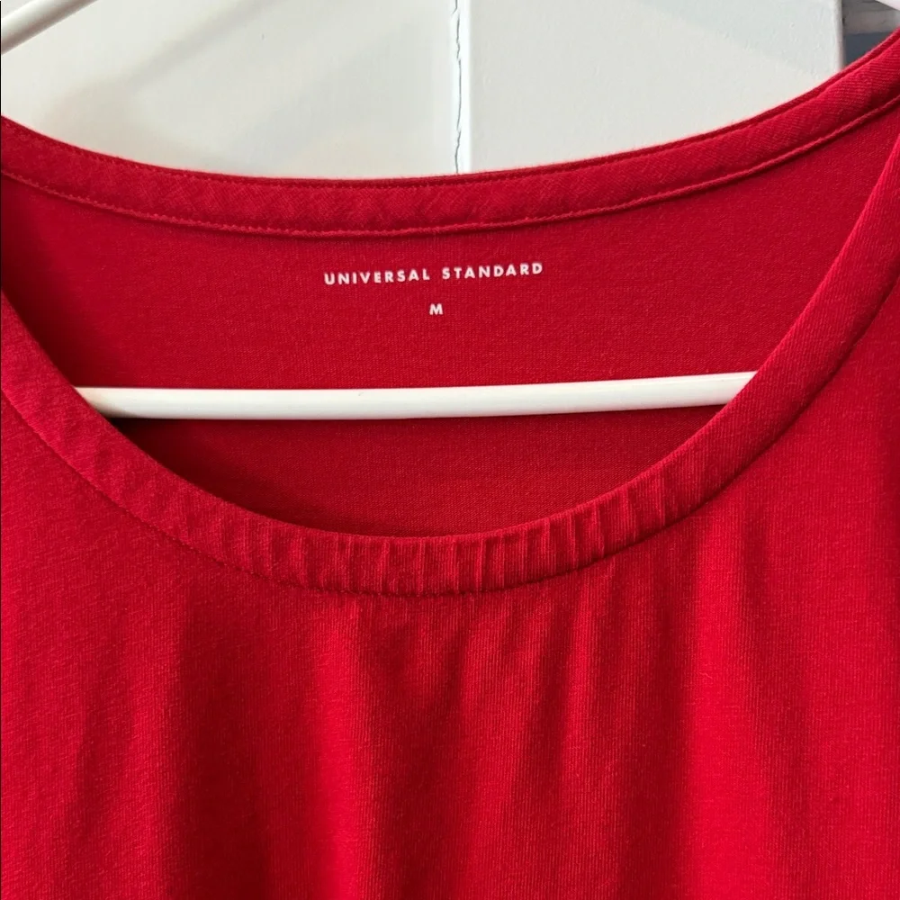 Universal Standard Red Short Sleeve Tunic Dress - Picture 2 of 4